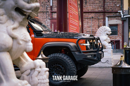 In Melbourne Chinatown, the Tank 300 TKG Off-Road Bull Bar shines as the ultimate upgrade for off-road enthusiasts. 